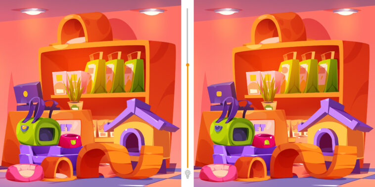 Défi visuel : Trouvez les 8 différences dans l'animalerie en moins de 25 secondes !