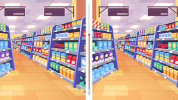 Défi visuel captivant : Saurez-vous repérer les 5 différences entre ces deux images de supermarché en un temps record ?