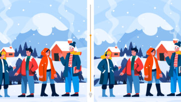 Défi visuel  : Trouvez les 6 différences entre ces deux scènes hivernales enneigées en un temps record !