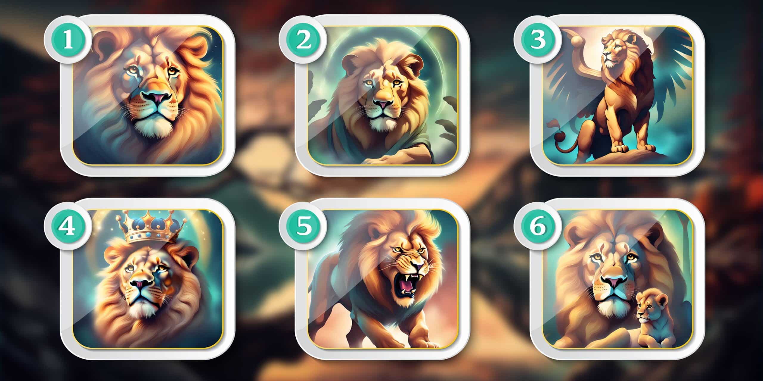 Test de personnalité : Révélez votre partenaire idéal en choisissant parmi ces 6 lions majestueux !