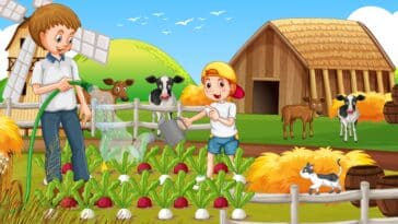 Défi visuel captivant : Repérez l'erreur subtile dans cette scène bucolique où deux jeunes s'adonnent avec passion au jardinage !