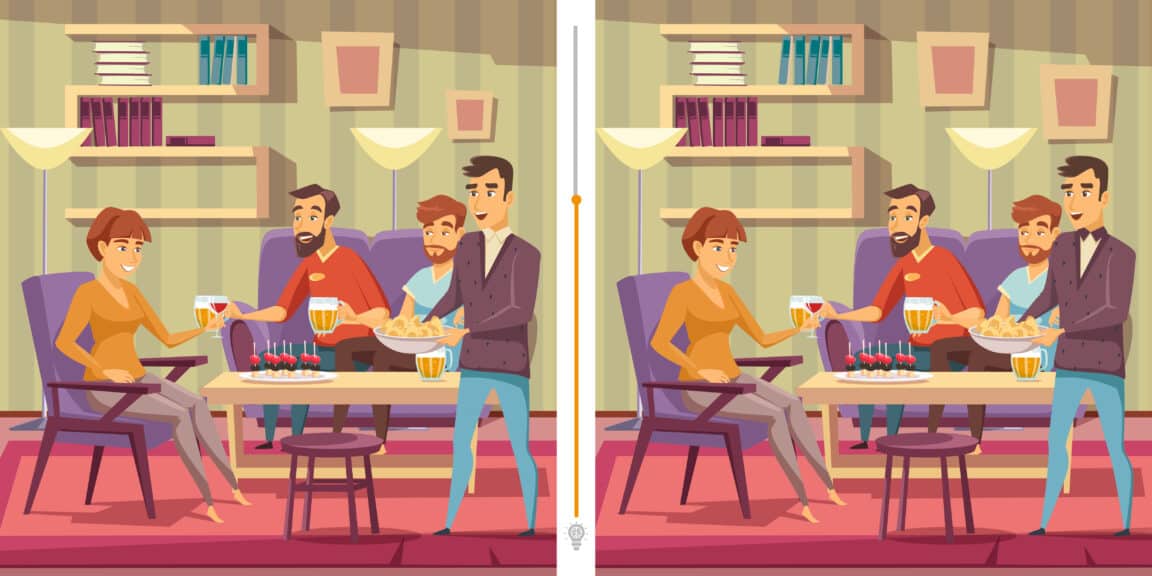 Défi visuel :  Mettez à l'épreuve votre sens du détail et amusez-vous à déceler les 4 différences en moins de 35 secondes.