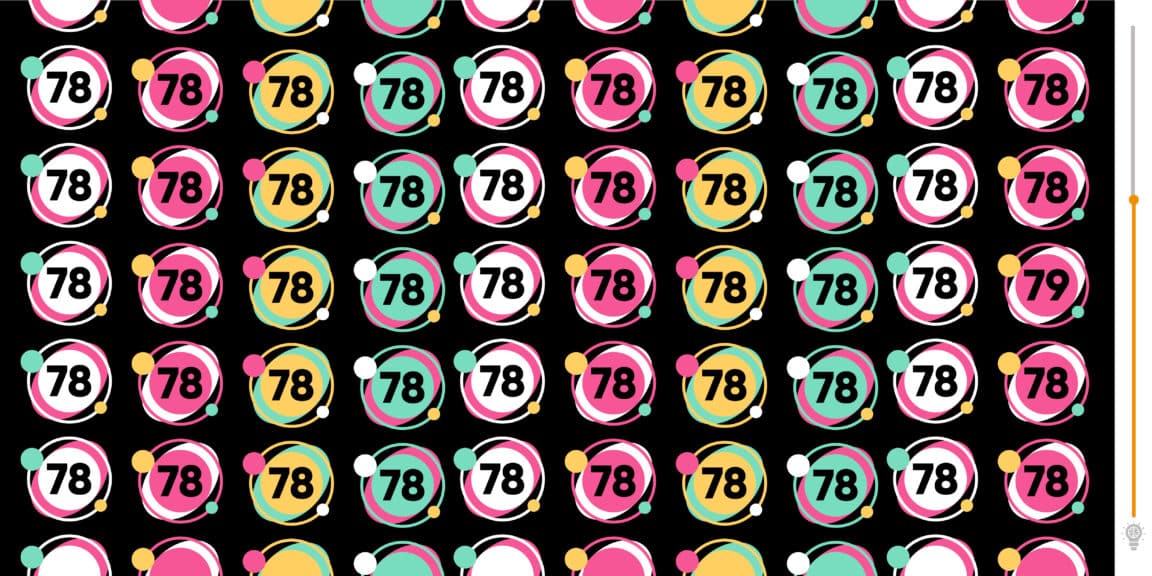 Défi visuel : parviendrez-vous à débusquer l'intrus parmi les chiffres 78 en un clin d'œil ? Mettez votre acuité à l'épreuve et trouvez-le en moins de 20 secondes !