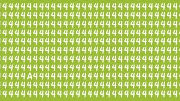 Défi visuel : relevez le challenge passionnant de repérer l'intrus caché parmi les chiffres 4 en moins de 10 secondes ! Montrez votre acuité et rapidité exceptionnelles !