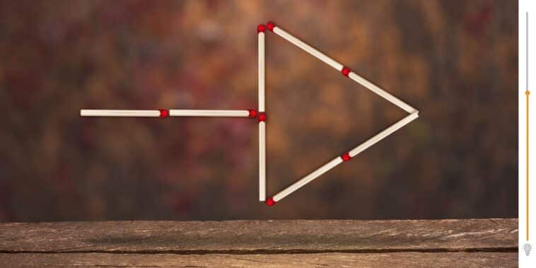 Défi visuel : Transformez une flèche en allumettes en deux petites avec seulement quatre mouvements stratégiques ! Testez votre esprit logique maintenant !