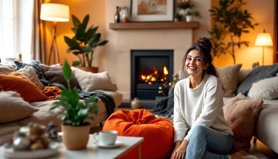 profitez d'une ambiance chaleureuse avec le pouf diabolo ocre rouge, actuellement en promotion à -30 % chez truffaut. offre valable cette semaine seulement, ne manquez pas cette occasion de sublimer votre intérieur !