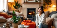 profitez d'une ambiance chaleureuse avec le pouf diabolo ocre rouge, actuellement en promotion à -30 % chez truffaut. offre valable cette semaine seulement, ne manquez pas cette occasion de sublimer votre intérieur !