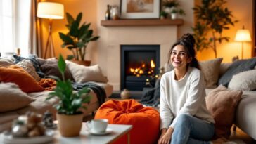 profitez d'une ambiance chaleureuse avec le pouf diabolo ocre rouge, actuellement en promotion à -30 % chez truffaut. offre valable cette semaine seulement, ne manquez pas cette occasion de sublimer votre intérieur !