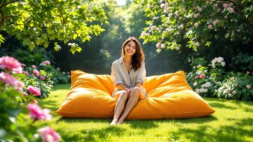 profitez d'un confort optimal dans votre jardin grâce à ce grand coussin extérieur, actuellement à -30 % chez truffaut. offrez-vous une pause détente à prix réduit !