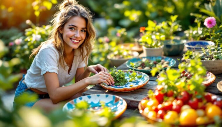 ne jetez plus vos assiettes cassées ! découvrez des idées créatives pour les réutiliser et transformer votre potager en espace original et pratique cet été.