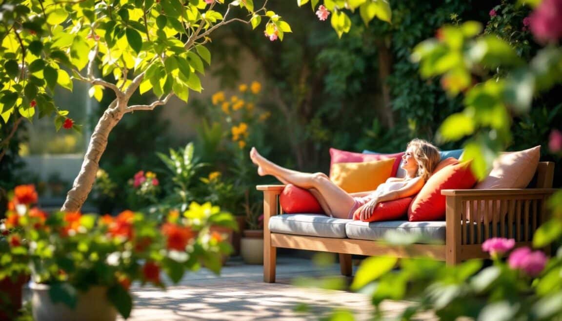 créez un coin détente élégant et écoresponsable grâce à notre canapé de jardin en teck recyclé. profitez dès maintenant de -40 % chez alinéa pour sublimer votre extérieur tout en respectant l’environnement !