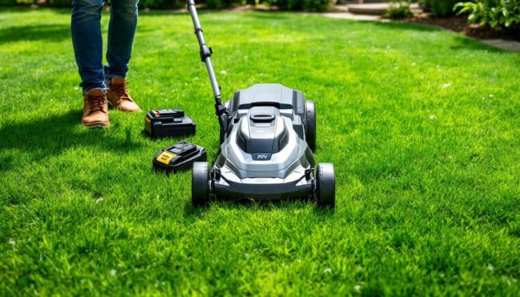 profitez de la liberté sans fil avec la tondeuse 20v de lidl, livrée avec deux batteries pour 173,99 €. facile à utiliser, sans câbles encombrants, pour un jardin impeccable en toute simplicité.