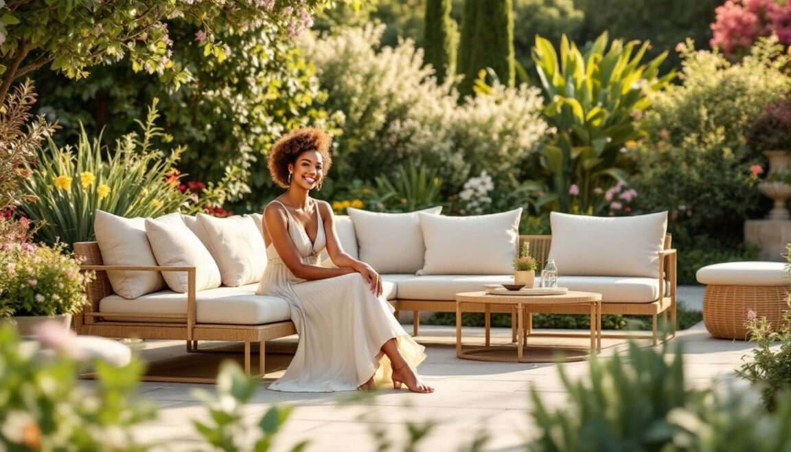 profitez d'un instant de sérénité dans votre jardin avec le salon diego ecloz, proposé à seulement 359,20 € chez jardiland, au lieu de 449 €. transformez vos espaces extérieurs en un havre de paix et de confort.