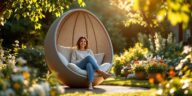 profitez d’un instant de relaxation en plein air avec le fauteuil œuf céleste en acier gris, proposé à seulement 281 € au lieu de 399 € chez truffaut. confort, design moderne et économie au rendez-vous !