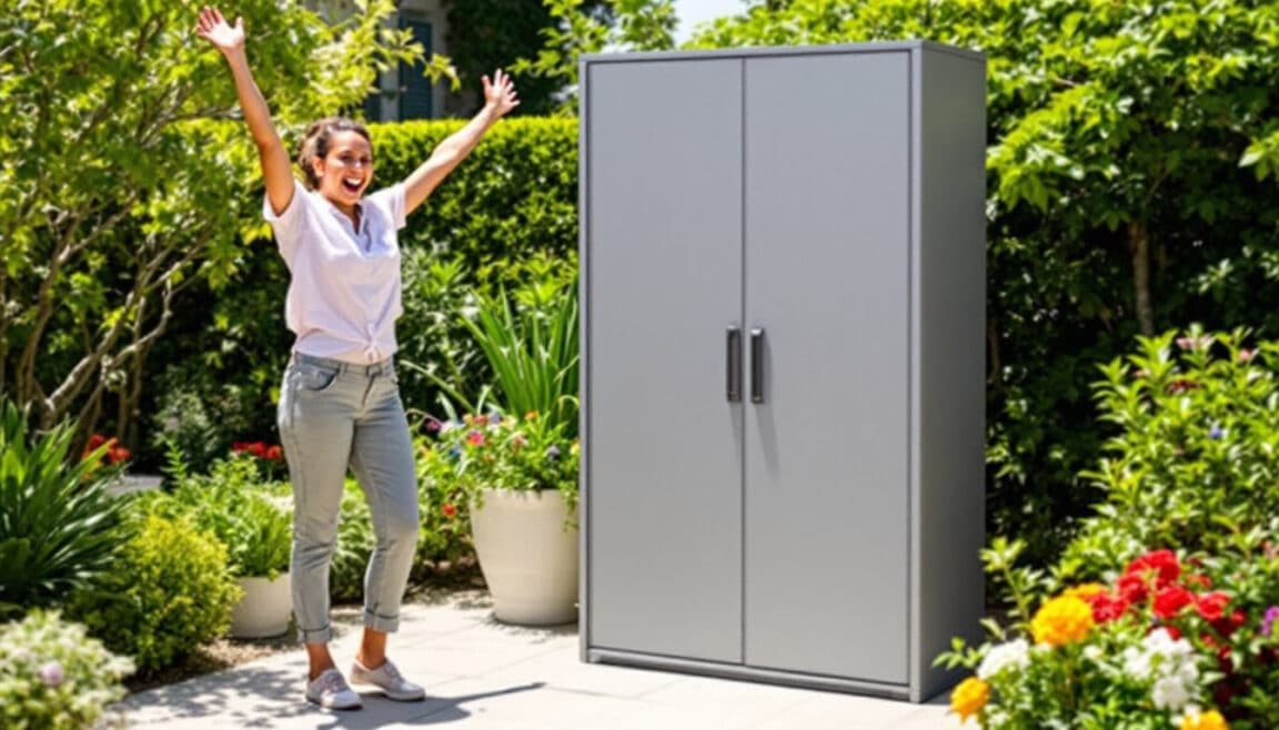 profitez d'une remise de 130 € sur l’armoire extérieure castorama et organisez vos espaces à moindre coût. rangement optimal, prix réduit : désormais à moins de 870 € !