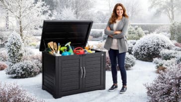 protégez vos outils du froid hivernal avec le coffre de jardin en promotion à 552€ chez castorama. résistant et spacieux, il offre une solution idéale pour l’organisation et la sécurité de votre matériel extérieur pendant toute la saison.