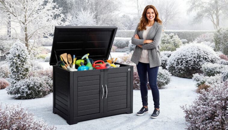 protégez vos outils du froid hivernal avec le coffre de jardin en promotion à 552€ chez castorama. résistant et spacieux, il offre une solution idéale pour l’organisation et la sécurité de votre matériel extérieur pendant toute la saison.