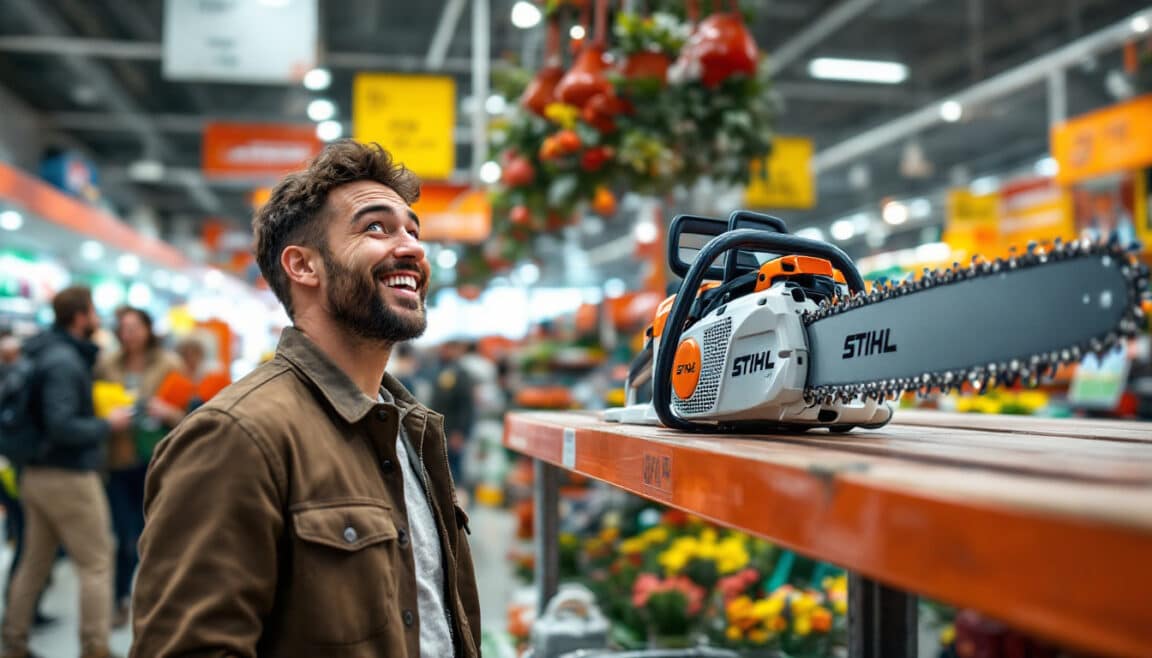 bénéficiez d'une tronçonneuse stihl à petit prix chez castorama : seulement 169,99 €, avec 30 € de réduction. saisissez cette offre exclusive et équipez-vous d'un outil performant sans vous ruiner !