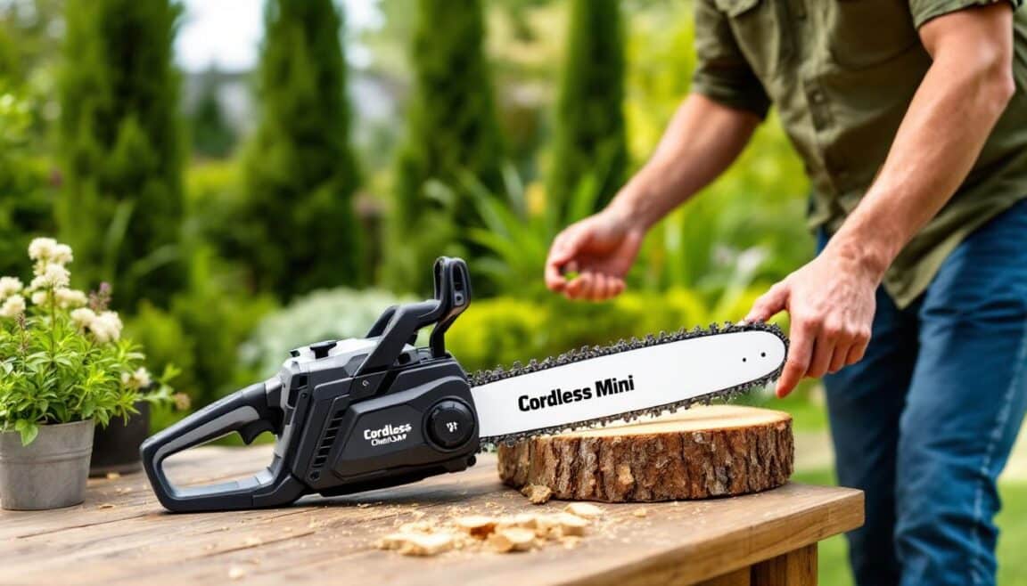 profitez de l'offre du jour sur amazon : la mini tronçonneuse sans fil à seulement 24 €. idéale pour des coupes précises, rapides et sans effort dans votre jardin ou vos petits travaux de bricolage.