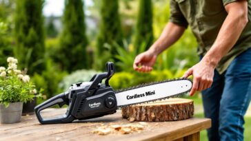 profitez de l'offre du jour sur amazon : la mini tronçonneuse sans fil à seulement 24 €. idéale pour des coupes précises, rapides et sans effort dans votre jardin ou vos petits travaux de bricolage.
