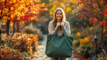 préparez facilement votre jardin pour l’automne grâce à ce grand sac vert robuste et pratique, idéal pour ramasser feuilles et déchets, disponible à moins de 2 € ! profitez d’un rangement efficace et économique !