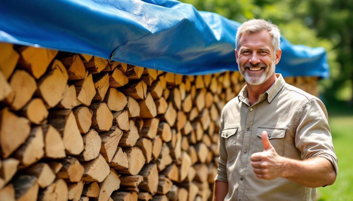 protégez efficacement votre bois de chauffage de l’humidité et des intempéries grâce à une bâche résistante à seulement 8,99 € chez marché aux affaires. offrez une longue durée de vie à votre bois tout en faisant des économies !