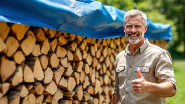 protégez efficacement votre bois de chauffage de l’humidité et des intempéries grâce à une bâche résistante à seulement 8,99 € chez marché aux affaires. offrez une longue durée de vie à votre bois tout en faisant des économies !