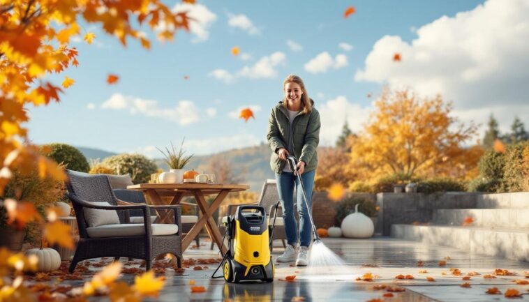 redécouvrez votre terrasse cet automne grâce au nettoyeur haute pression karcher k7 premium power, disponible chez leroy merlin au prix attractif de 339€. profitez d’une puissance inégalée pour un nettoyage efficace et rapide de vos extérieurs.
